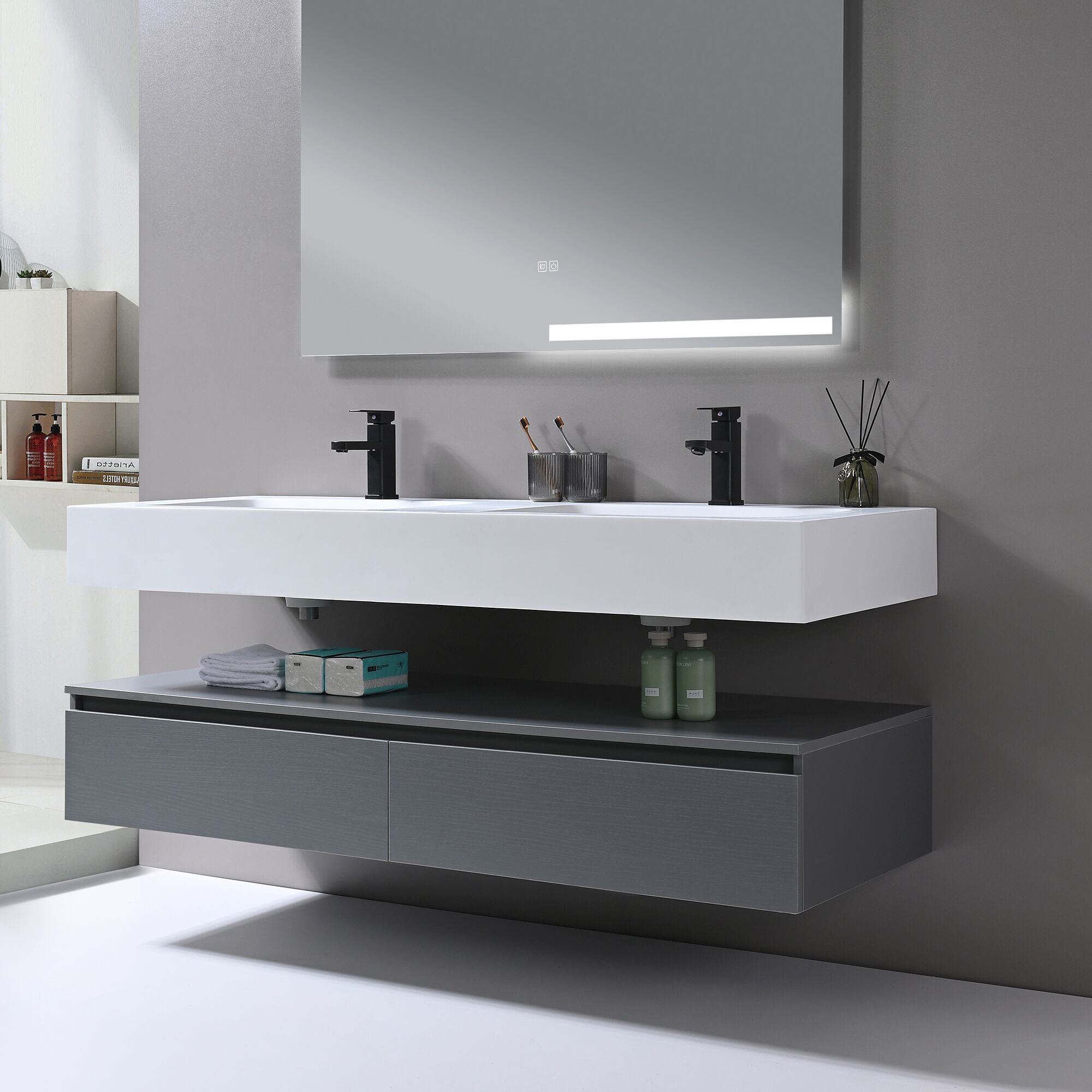 Double Sink Wallmount Vanity (32" and 60")