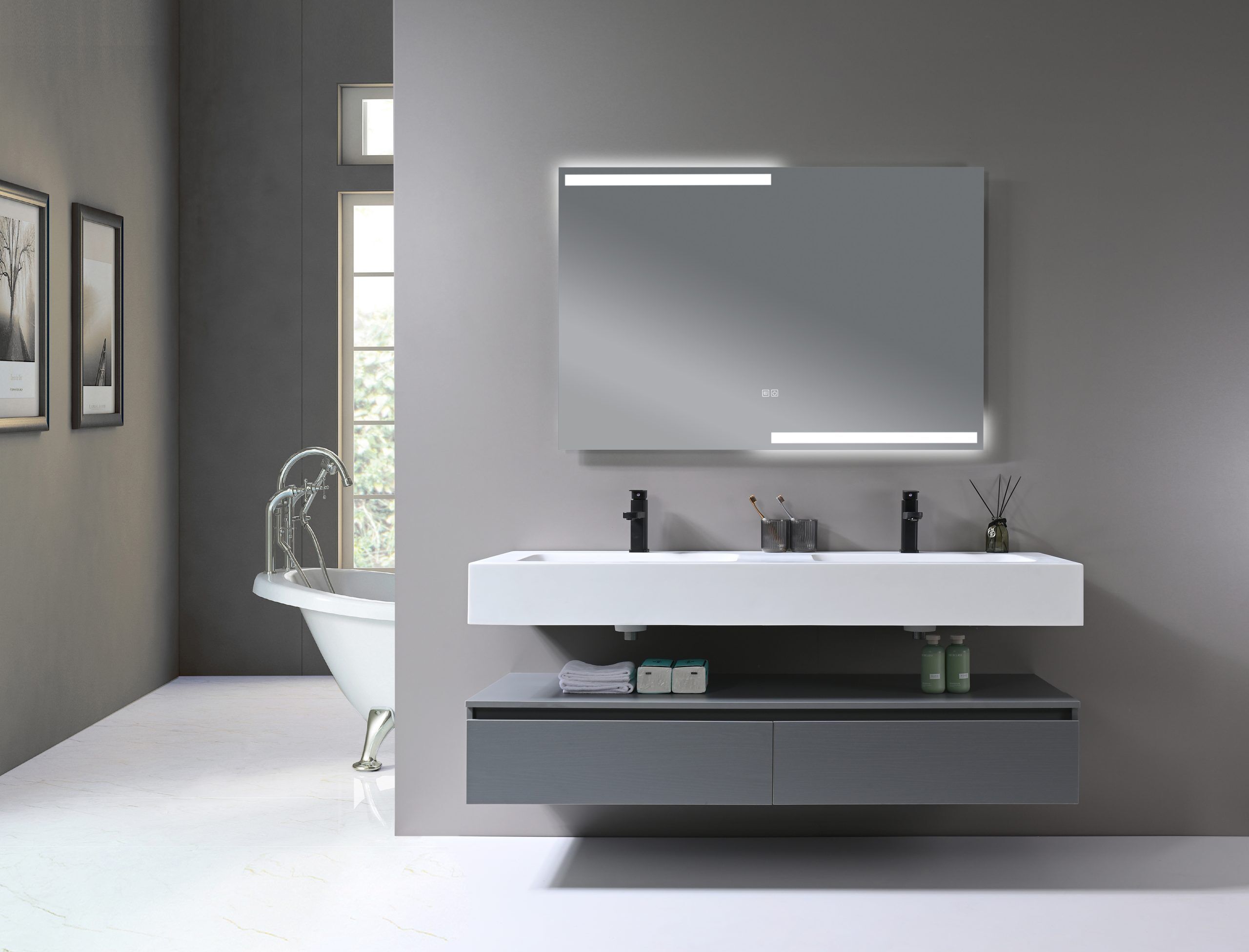 Double Sink Wallmount Vanity (32" and 60") - Image 6
